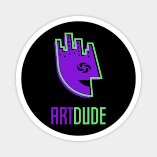 YourArtDude Logo In Purple And Lime Magnet